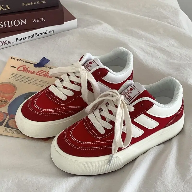 Women Shoes Vans - 2024 neue rote Frauen vulkan isieren