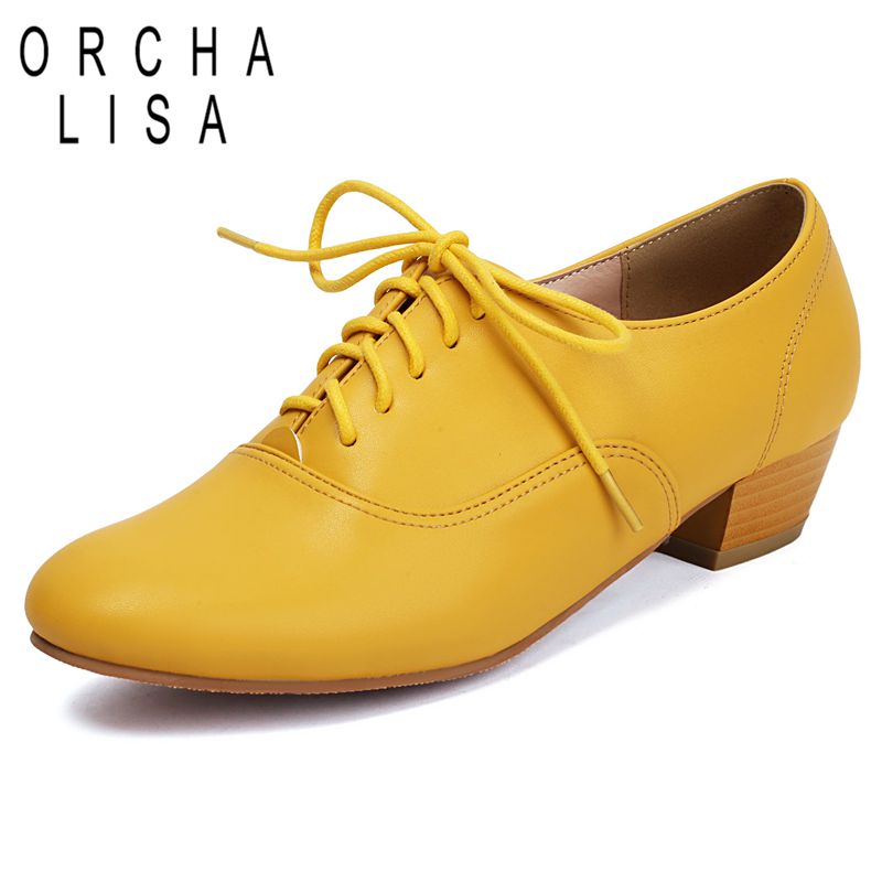 Women'S Shoes Extended Sizes - ORCHA LISA Vintage Alltagsschuhe mit Absatz