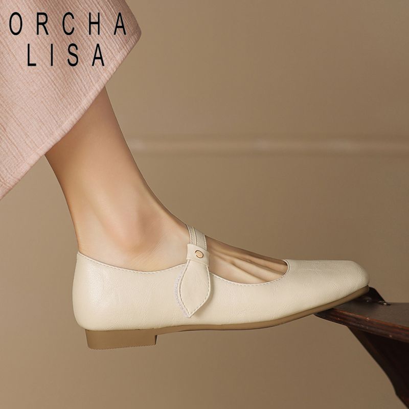 Women'S Shoes Extended Sizes - ORCHA LISA Trendige Damen-Ballerinas mit Blockabsatz