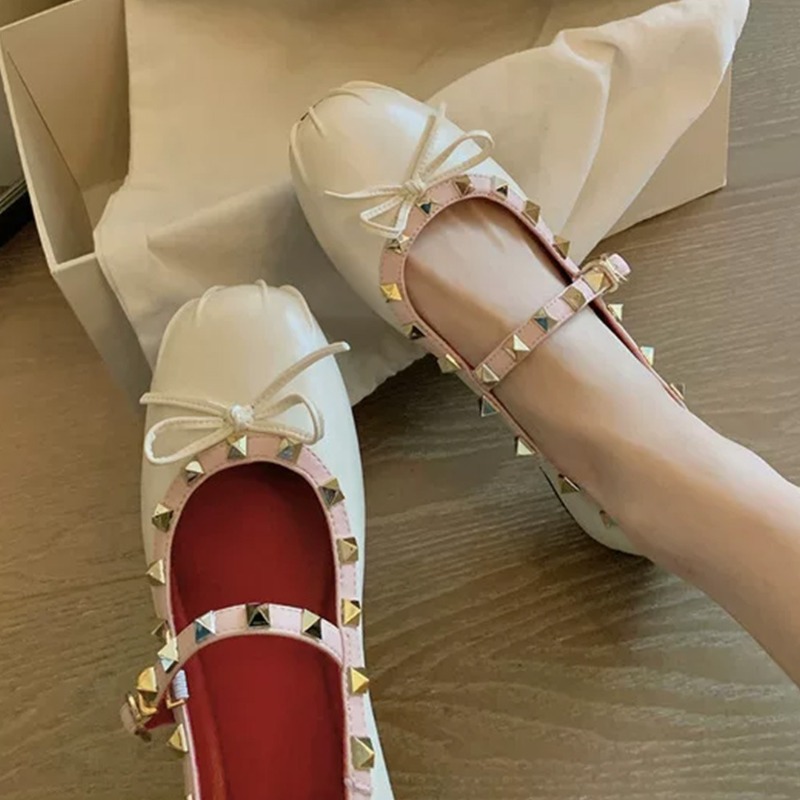 Mary Jane Shoes - Damen Mary Jane Flats, Ballerinas mit