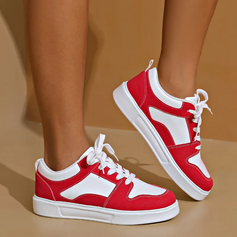 Women Shoes Vans - 2024 Weiß Rot Sport-Skateschuhe für Damen,