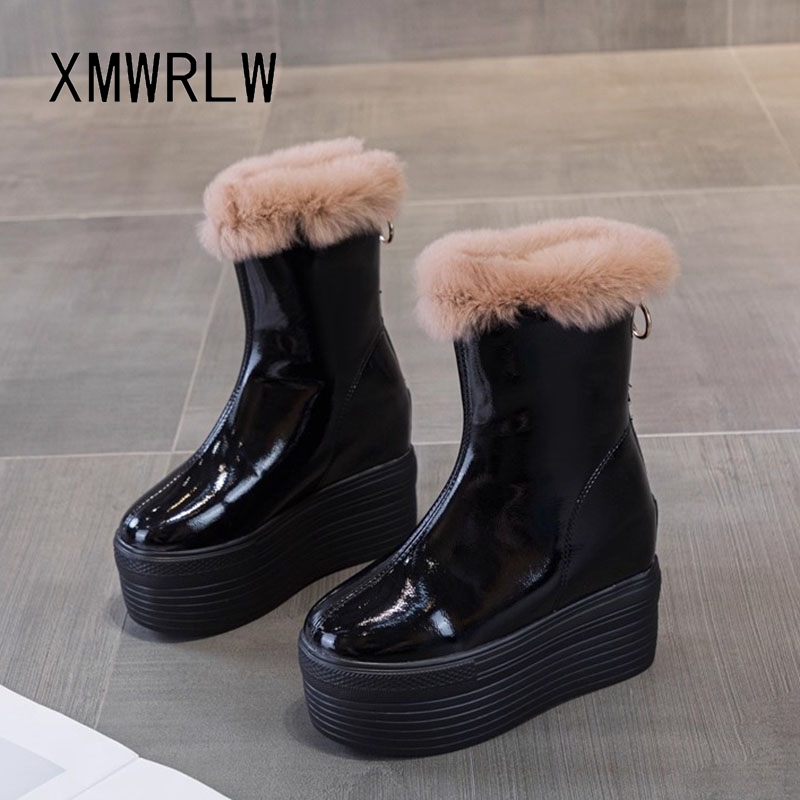 Women Shoes Size Chart - XMWRLW 2025, Winter Damen Schneestiefel, Lackleder,