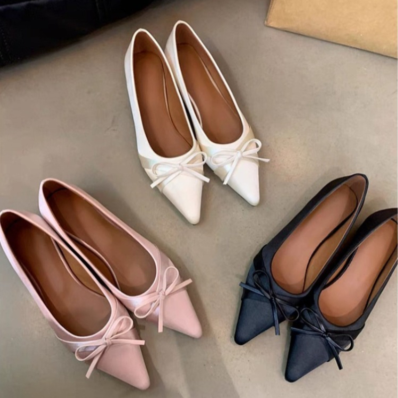 Women'S Shoes Large - Sommerliche neue Chiffon-Sandalen mit süßer Schleife