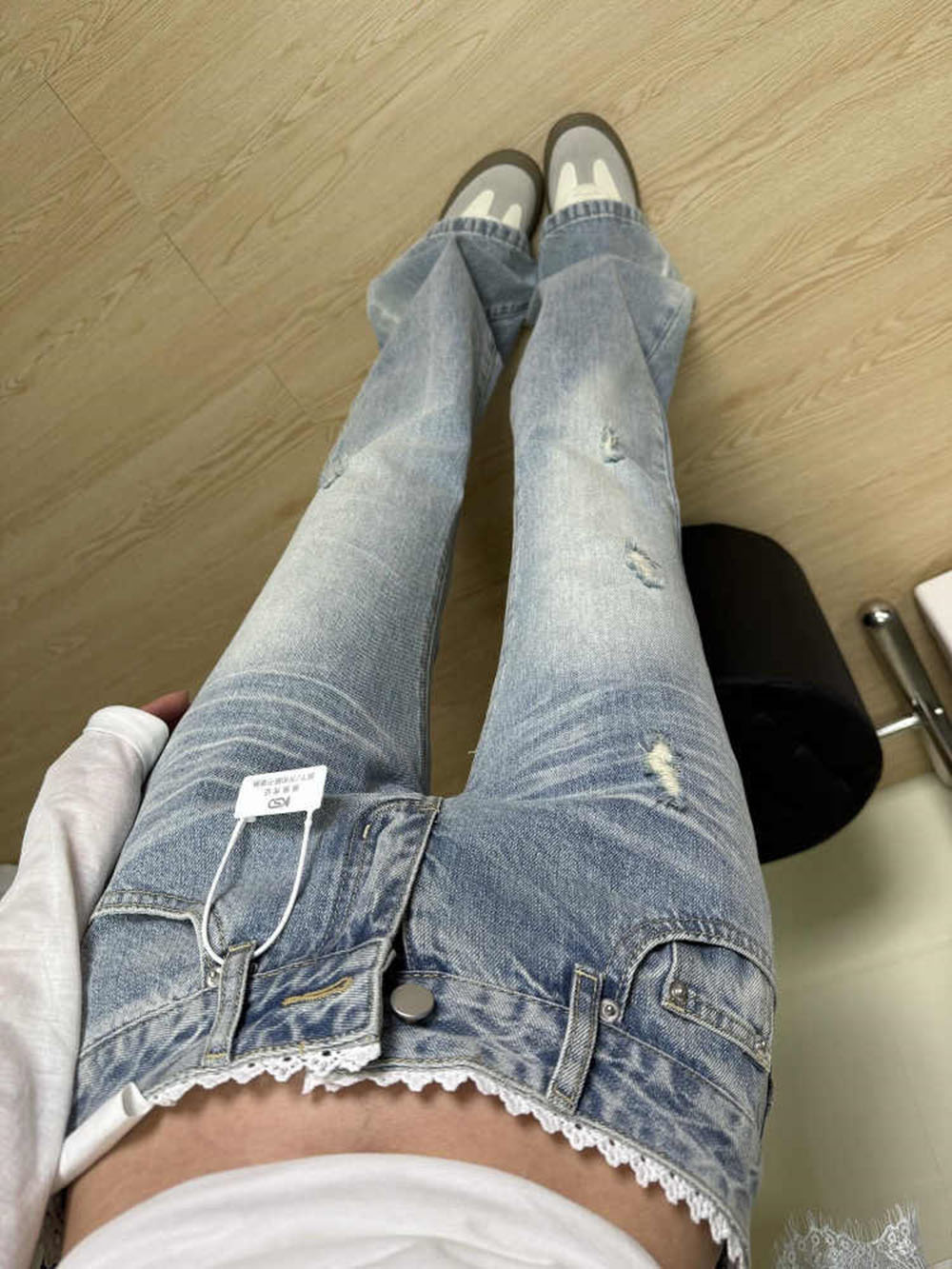 Spitzendesign Hellblaue Damen- – Women Shoes Jeans Bewertung und Preis