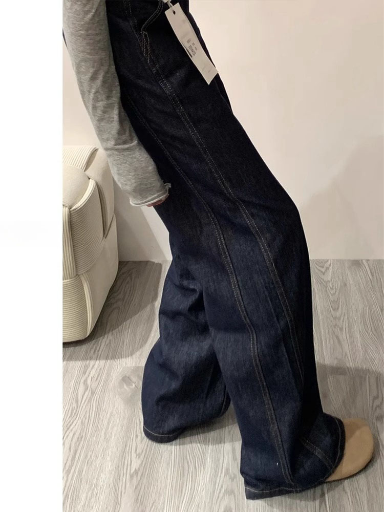 Tiefblaue Denim Wide-Leg-Jeans – Women Shoes Jeans Bewertung und Preis