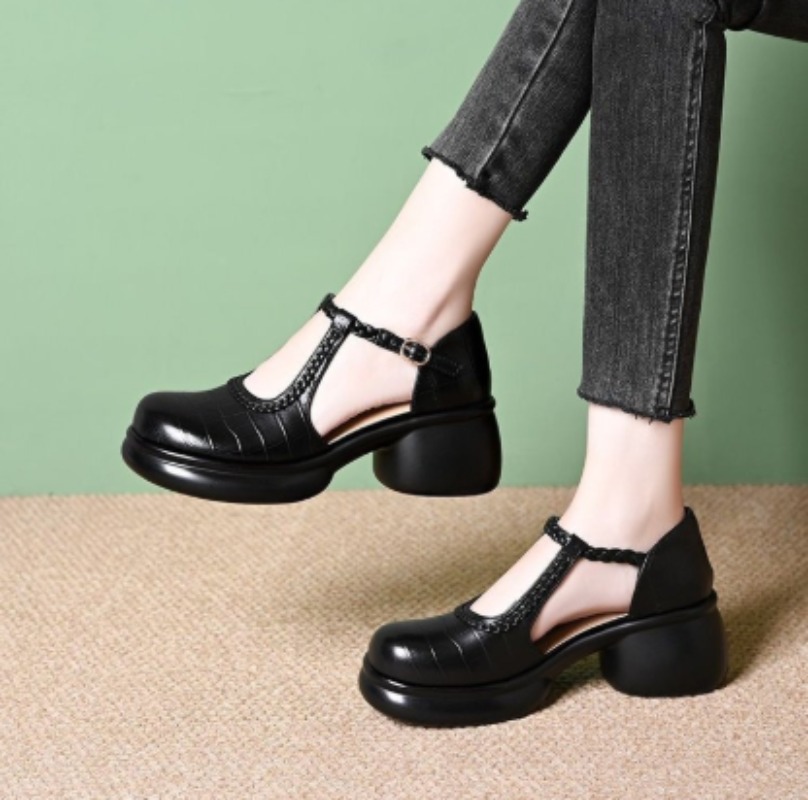 Schwarze Damen-Mary-Jane-Sanda – Mary Jane Shoes Bewertung und Preis
